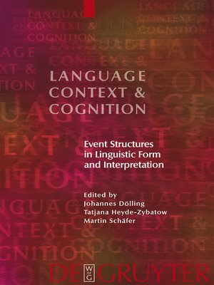 cover image of Event Structures in Linguistic Form and Interpretation